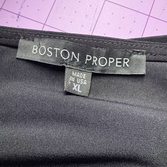 NEW Boston Proper XL Black Tie Back MIDI Dress Modest Traditional Workwear NWT - Picture 9 of 14